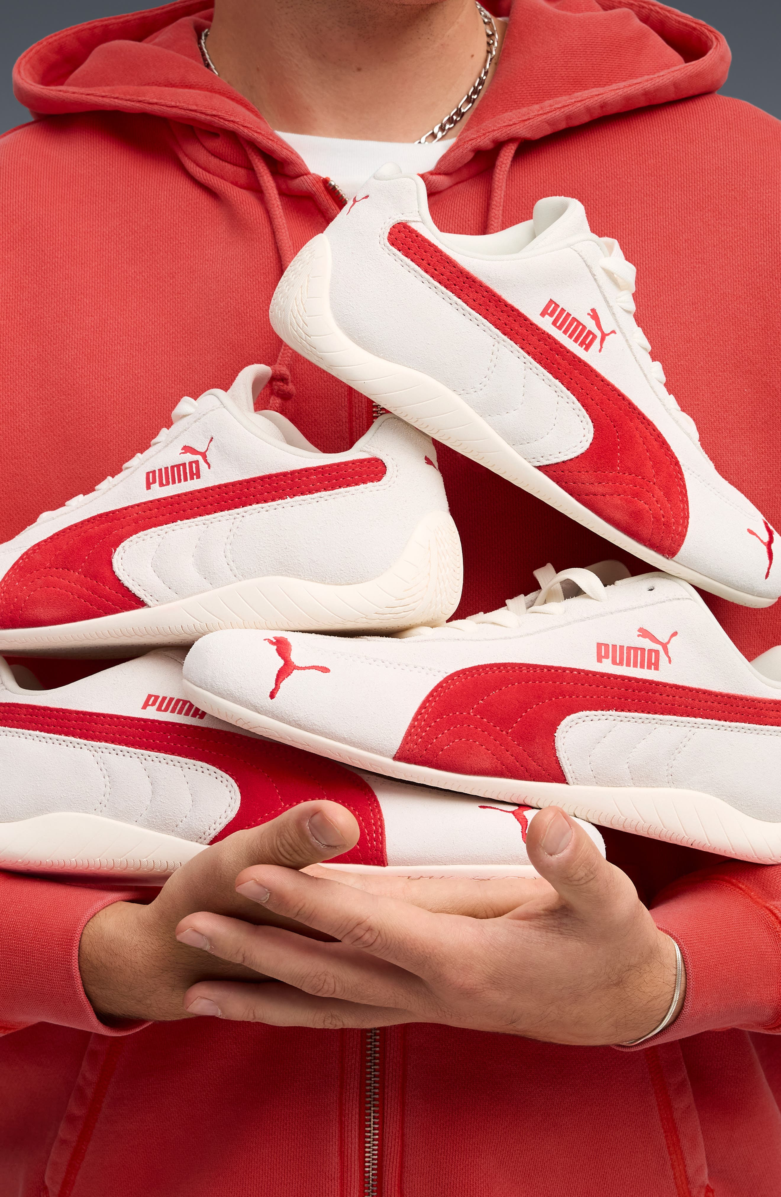 PUMA Speedcat OG Sneaker in Vapor Gray/For All Time Red at Nordstrom - 8