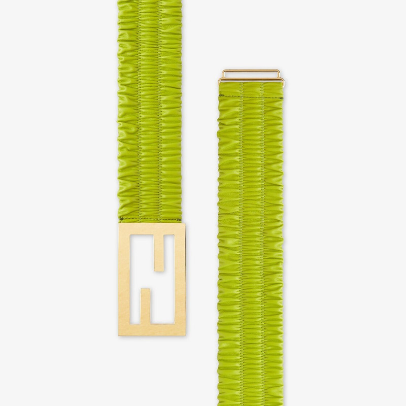 FENDI Acid green nappa leather belt outlook