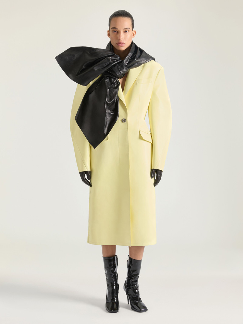 Givenchy COCOON FITTED COAT IN LEATHER outlook