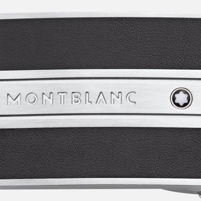 Montblanc Black/brown 30 mm reversible leather belt outlook