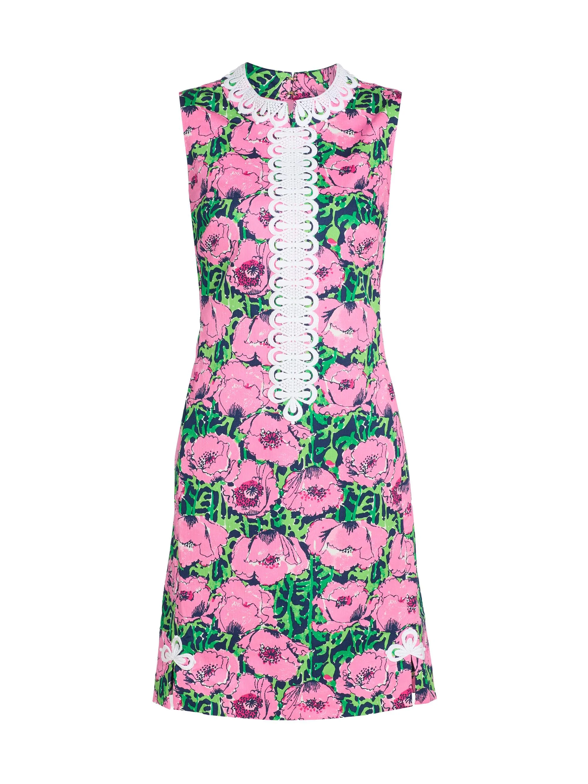 Women's Cleodora Floral Embroidered Sheath Minidress - Low Tide Navy Florrie - 1