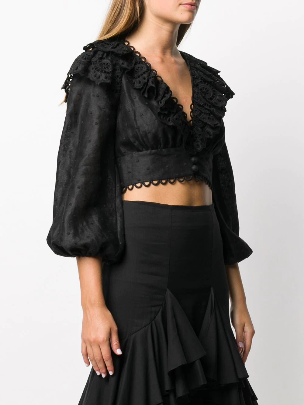 Bellitude ruffled cropped blouse - 3