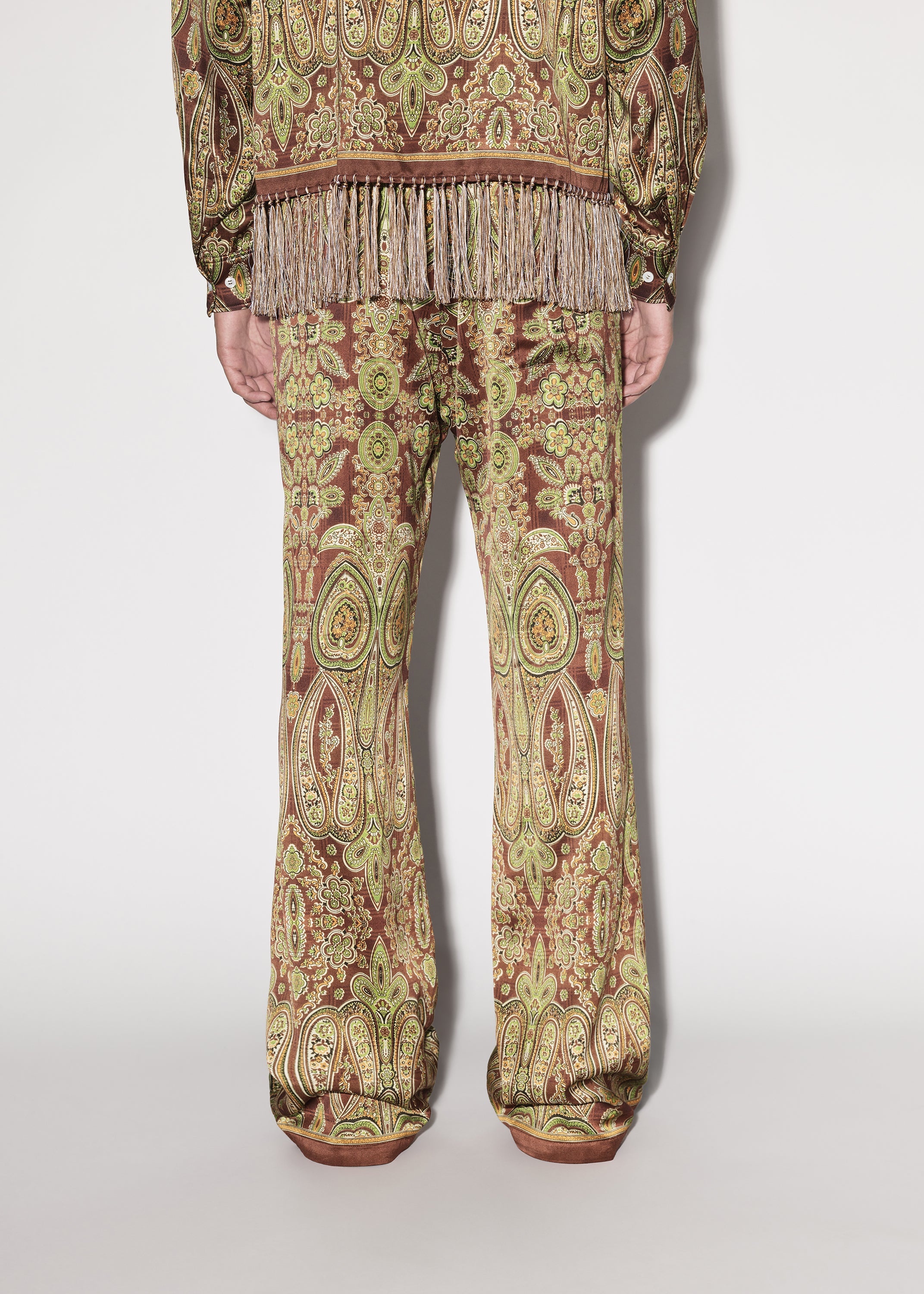 TAPESTRY PRINT FLARE TROUSER - 4