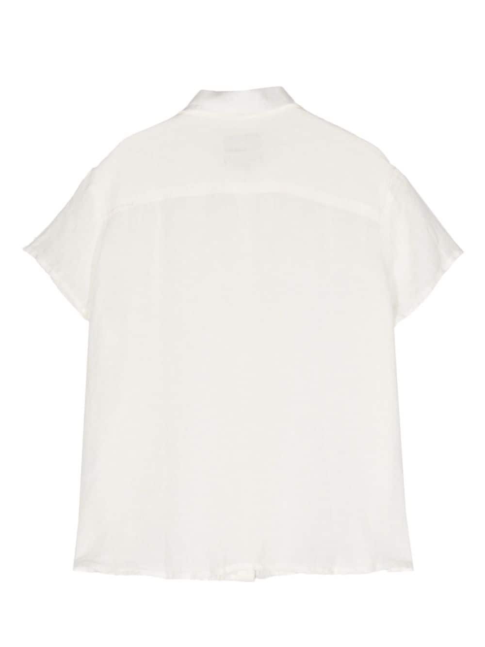 short-sleeved linen shirt - 2
