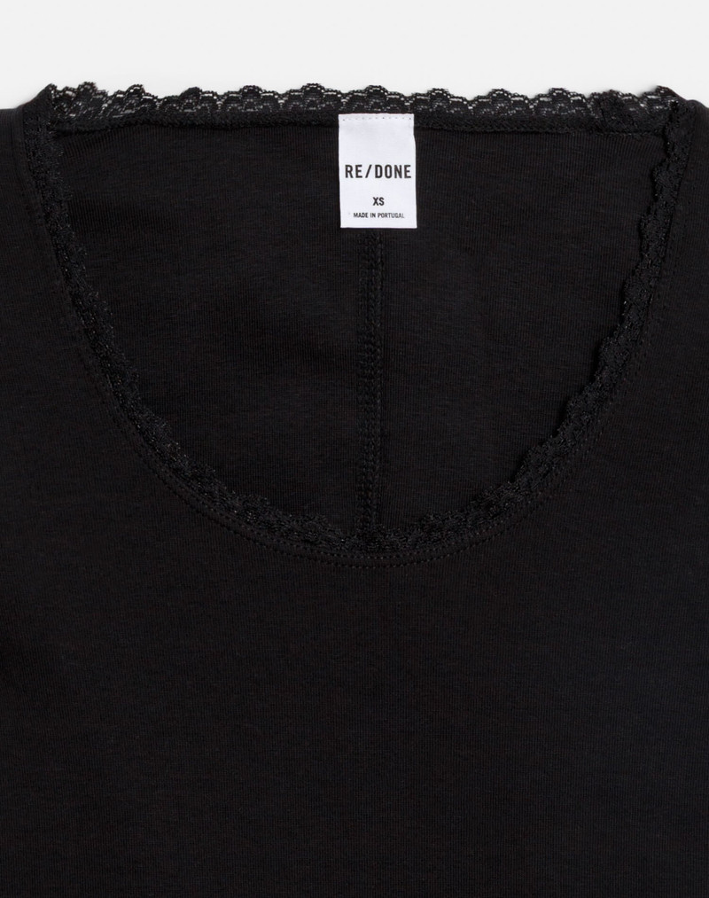 Lace Scoop Neck Long Sleeve - Black 4