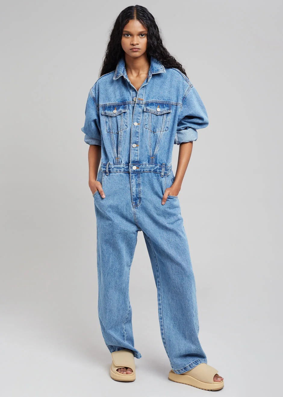 Jas Denim Jumpsuit - Dark Indigo - 1