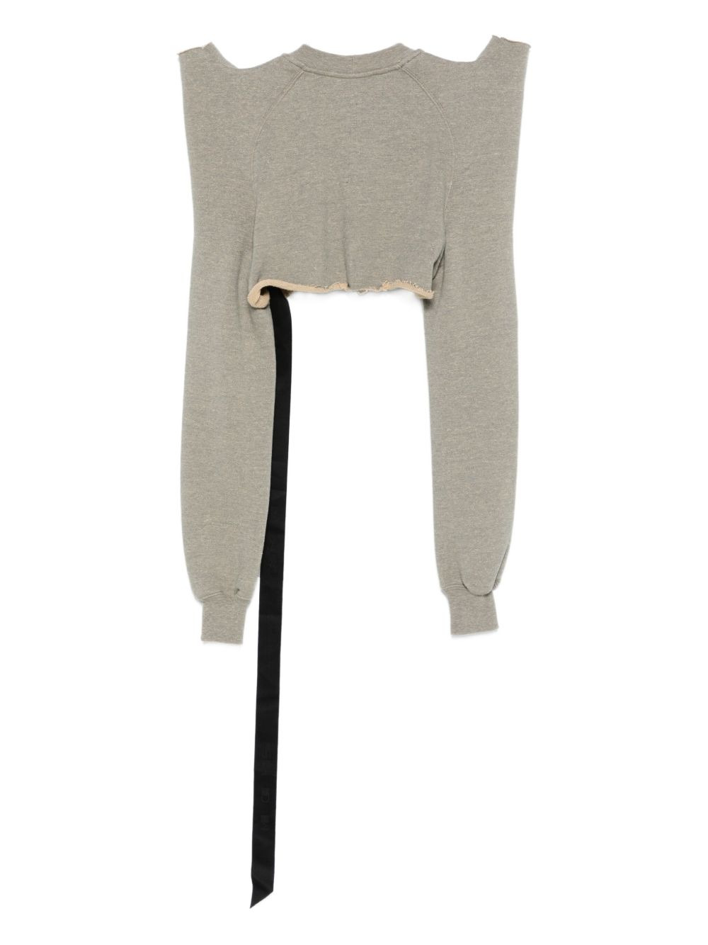 frayed-hem raglan-sleeve top - 2