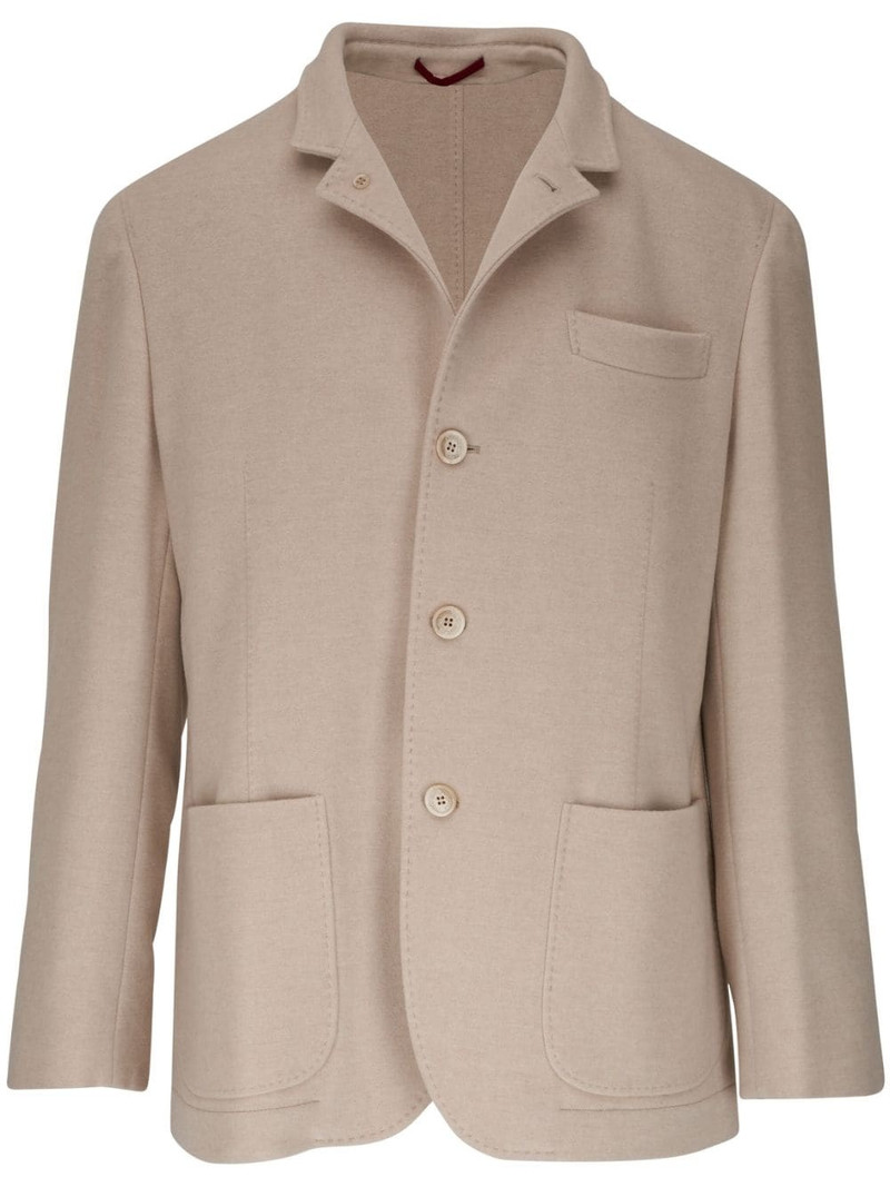 narrow-lapels cashmere blazer 1