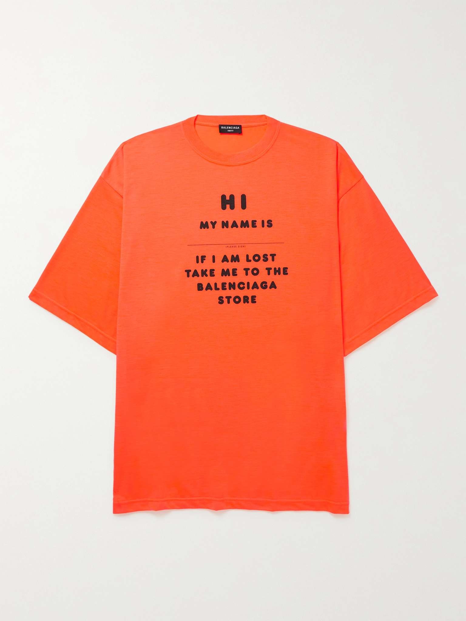 Oversized Printed Neon Jersey T-Shirt - 1