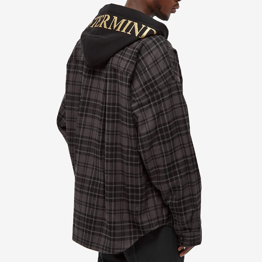 MASTERMIND WORLD Hooded Flannel Shirt - 6