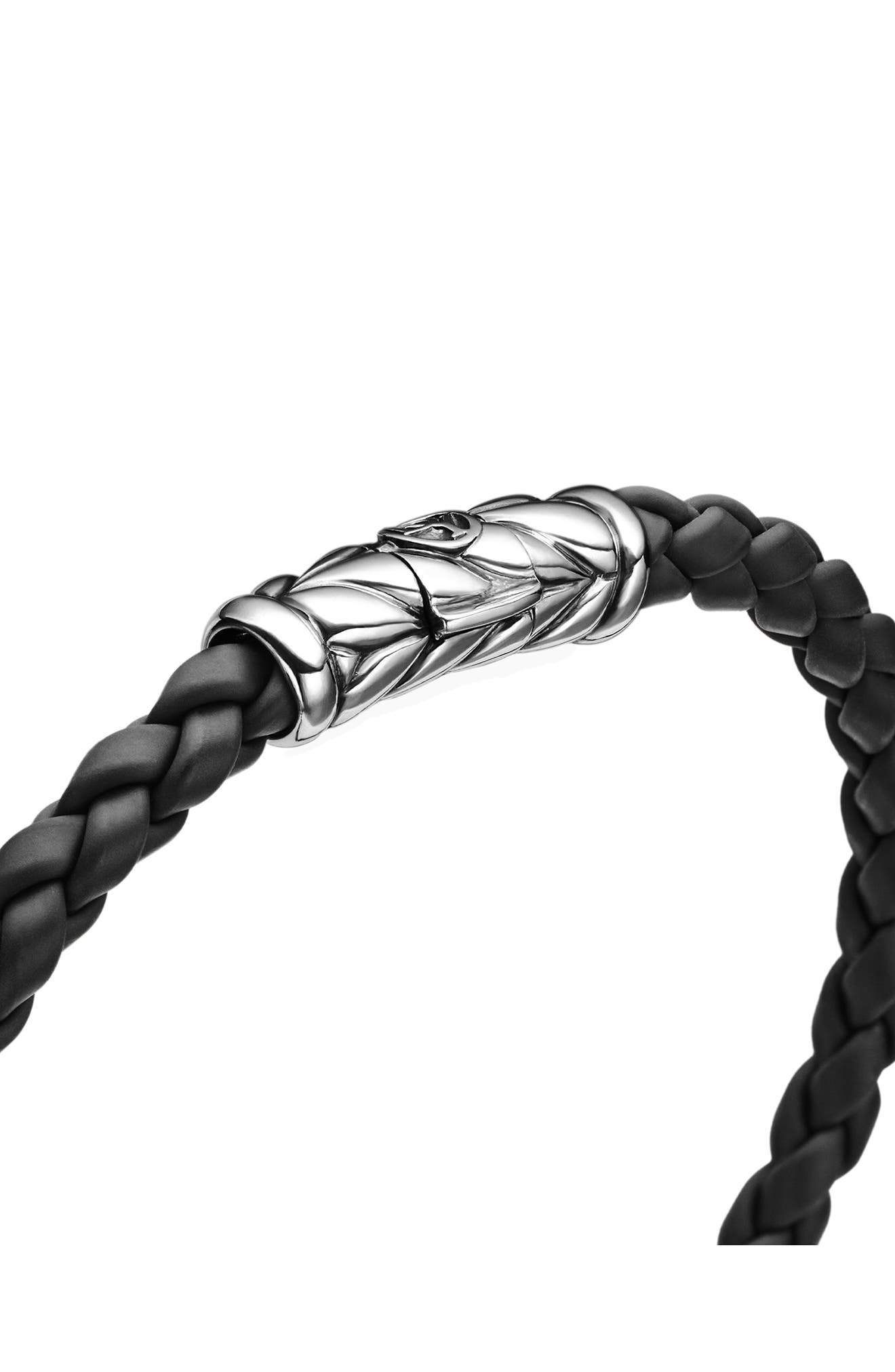 David Yurman Chevron Braided Rubber Bracelet in Black at Nordstrom - 5