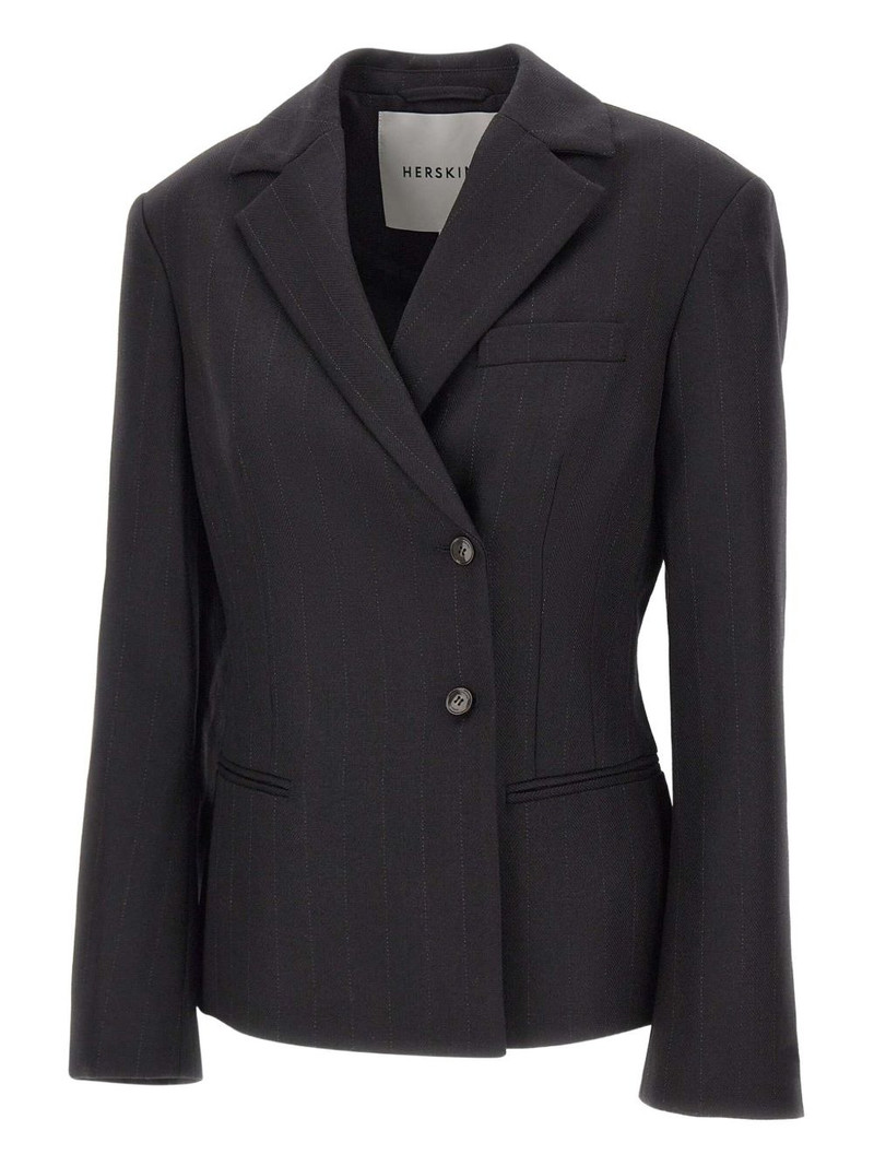 pinstripe-pattern blazer 1