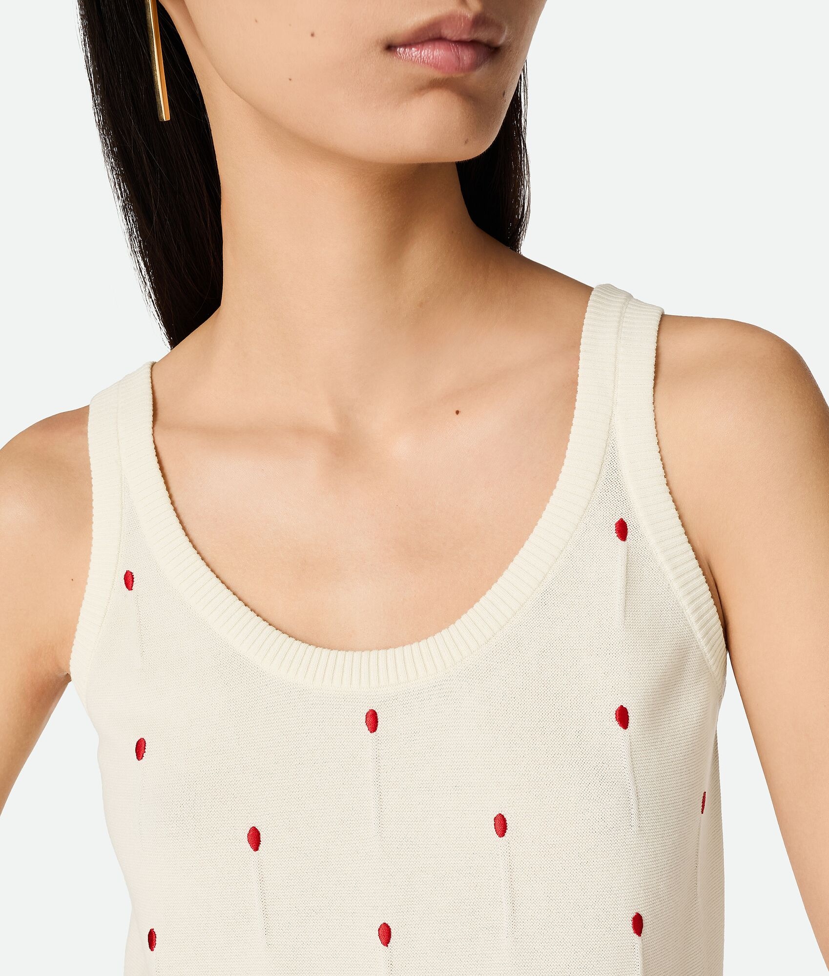 Cotton Embroidered Matches Tank Top - 4