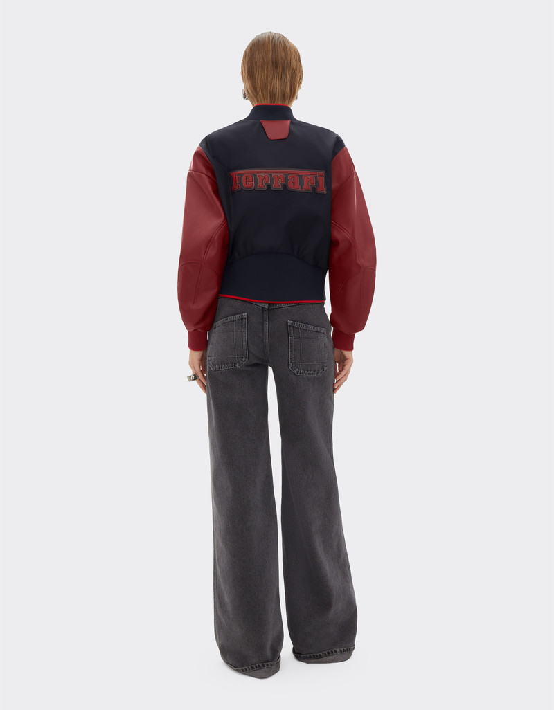 Bomber jacket in Q-Cycle® nylon and leather 4