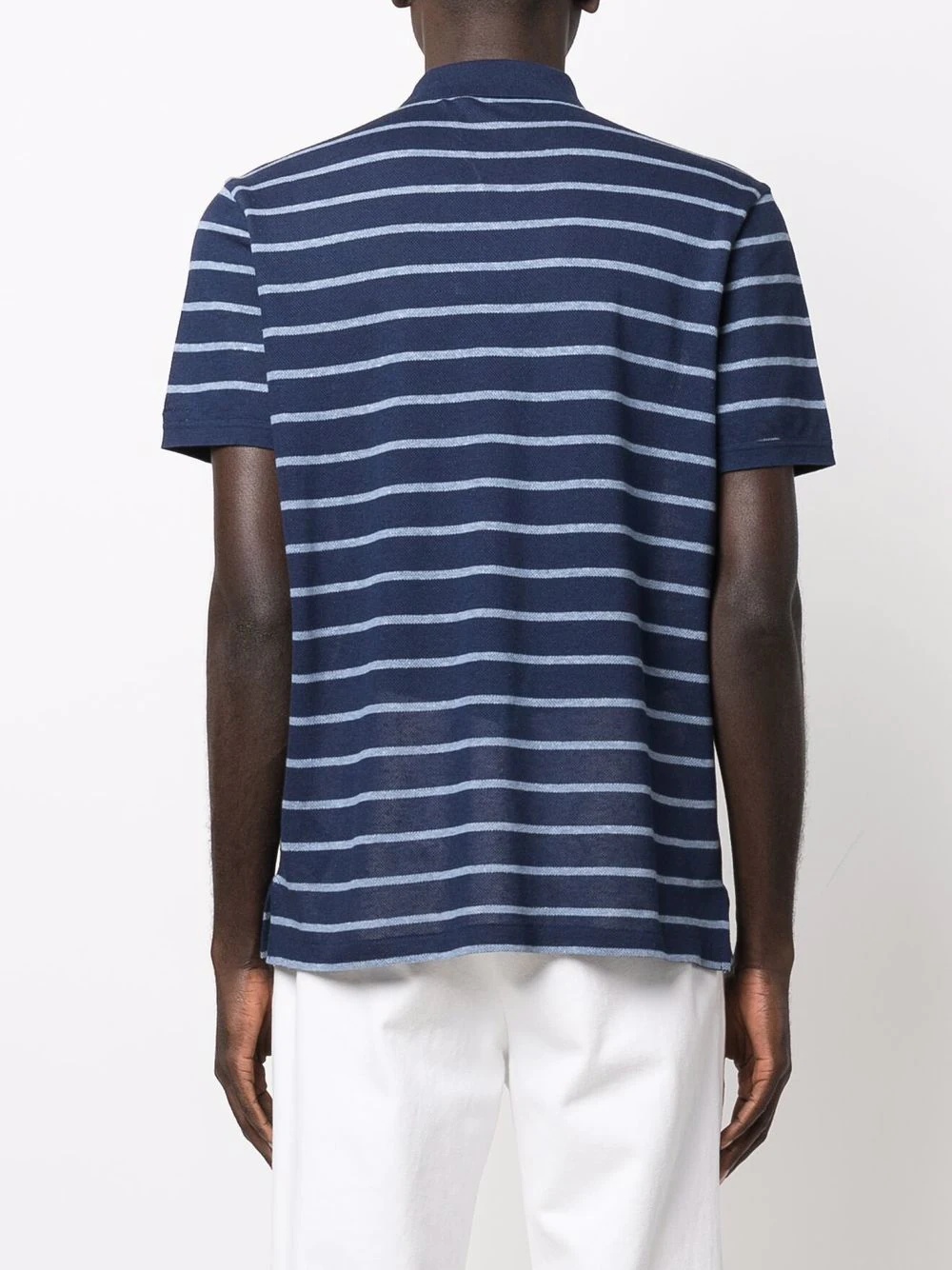 striped short-sleeve polo shirt - 4