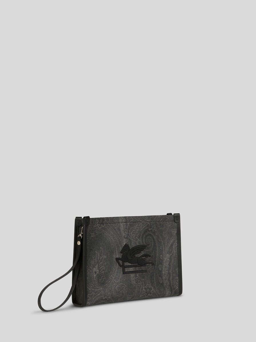 MEDIUM PAISLEY POUCH WITH PEGASO DETAIL - 4