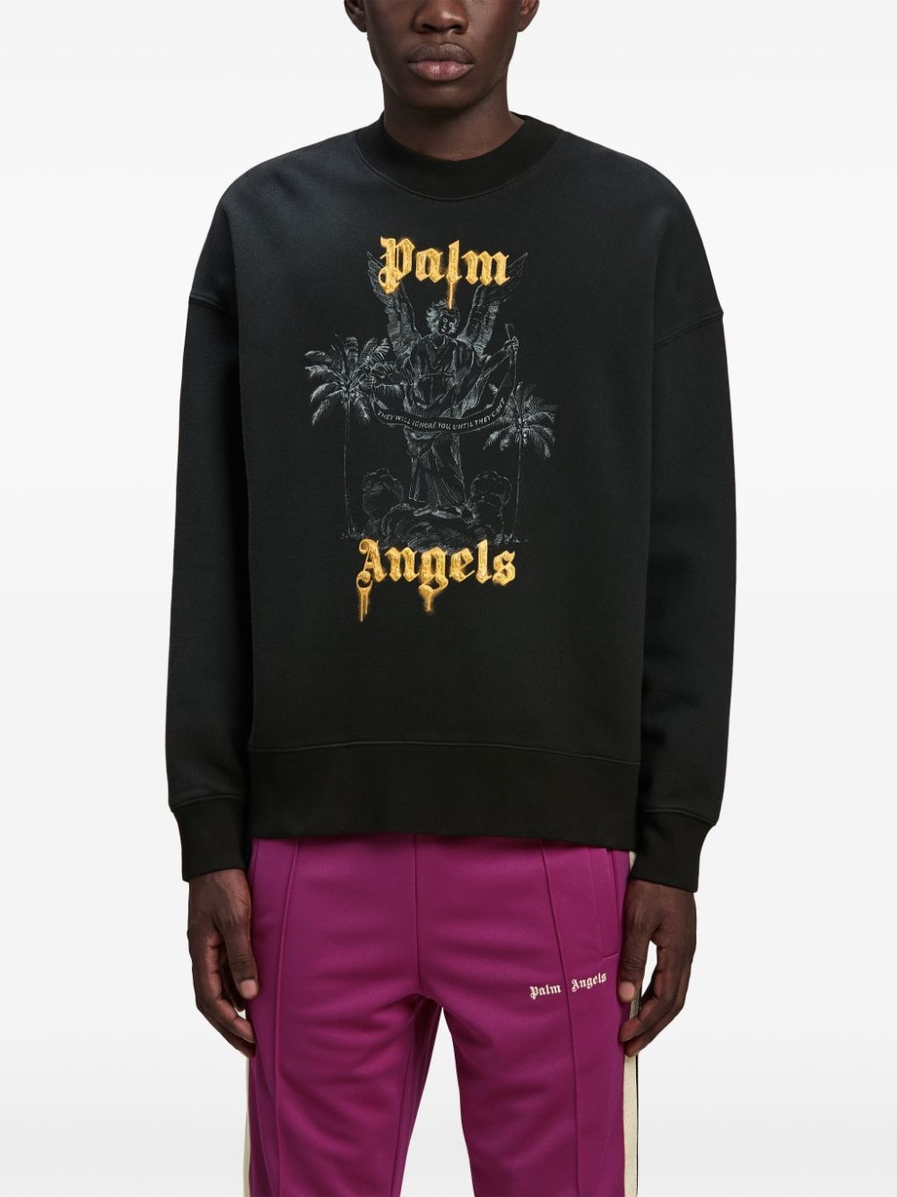 logo-print cotton sweatshirt - 3