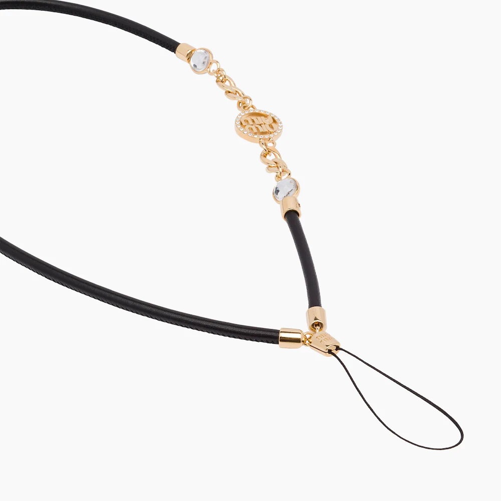 Nappa leather phone beads - 2