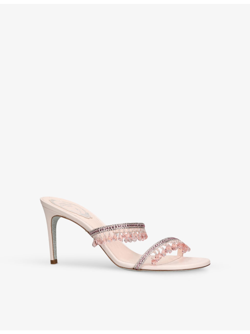Chandelier 80 Crystal-Embellished Heeled Satin Sandals - 3