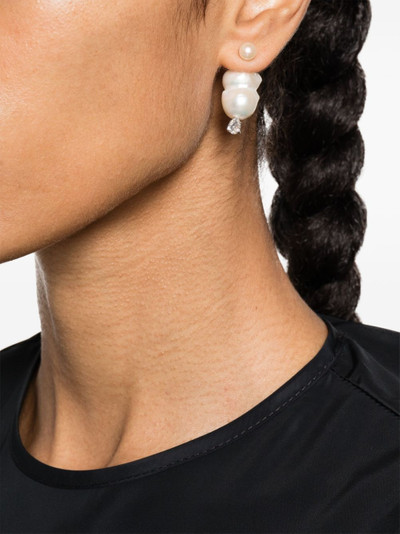 Simone Rocha pearl-detail drop earrings outlook