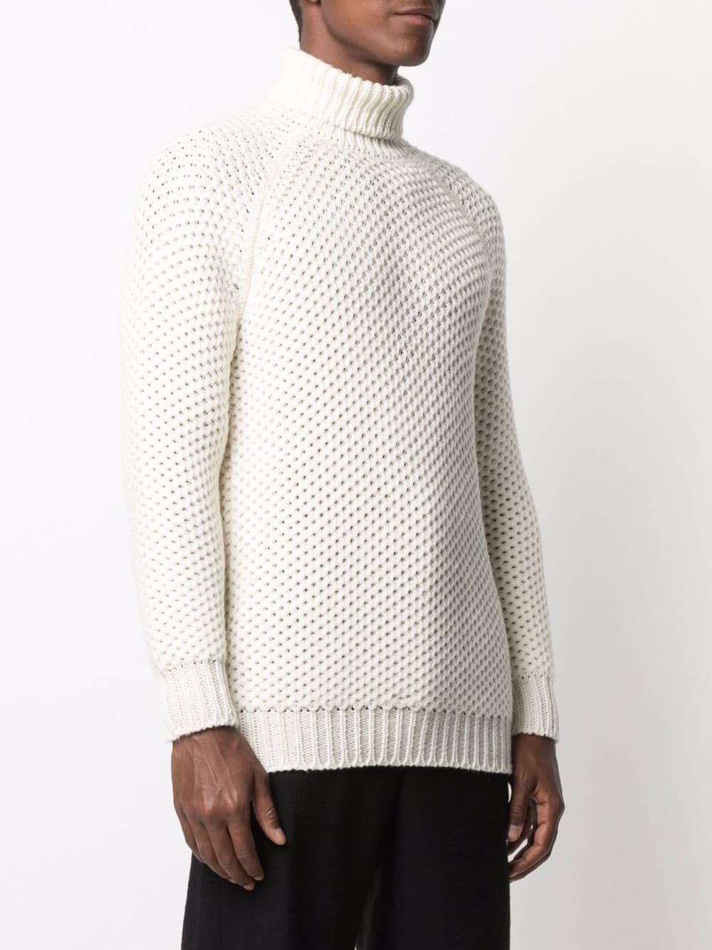 knitted roll-neck jumper - 3