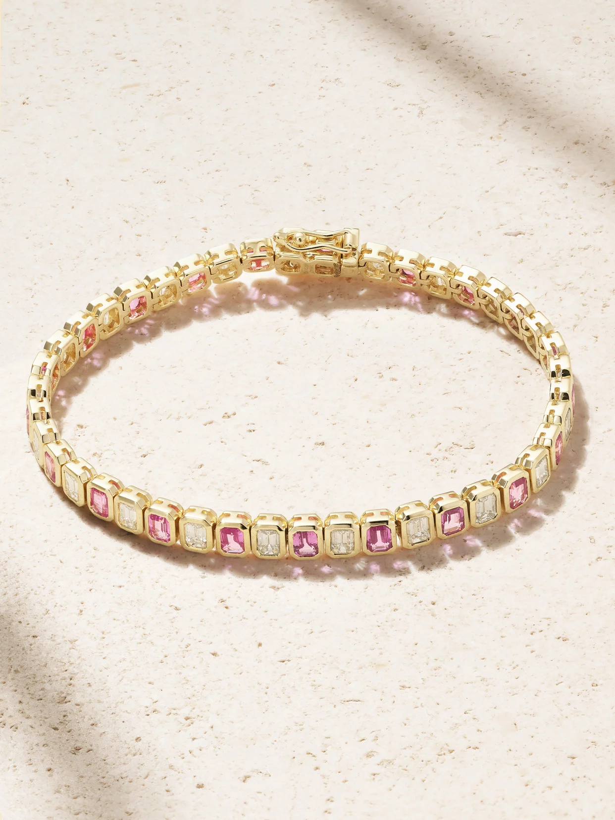 18-karat Gold, Sapphire And Diamond Tennis Bracelet - 1