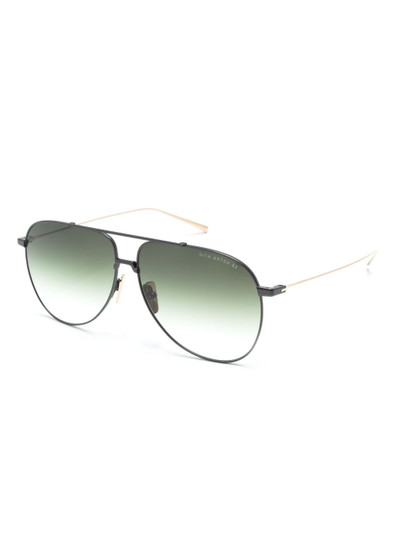 DITA logo-print round-frame sunglasses outlook