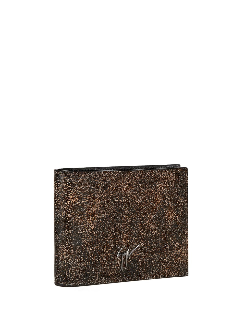 Albert crackle-effect wallet - 2