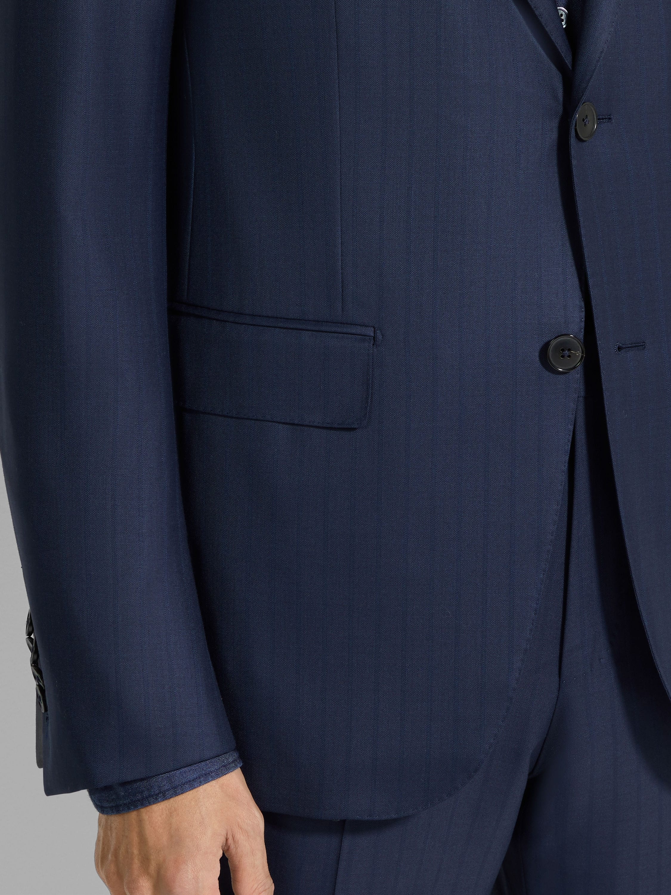BLUE AND BURGUNDY 15MILMIL15 WOOL SUIT - 3