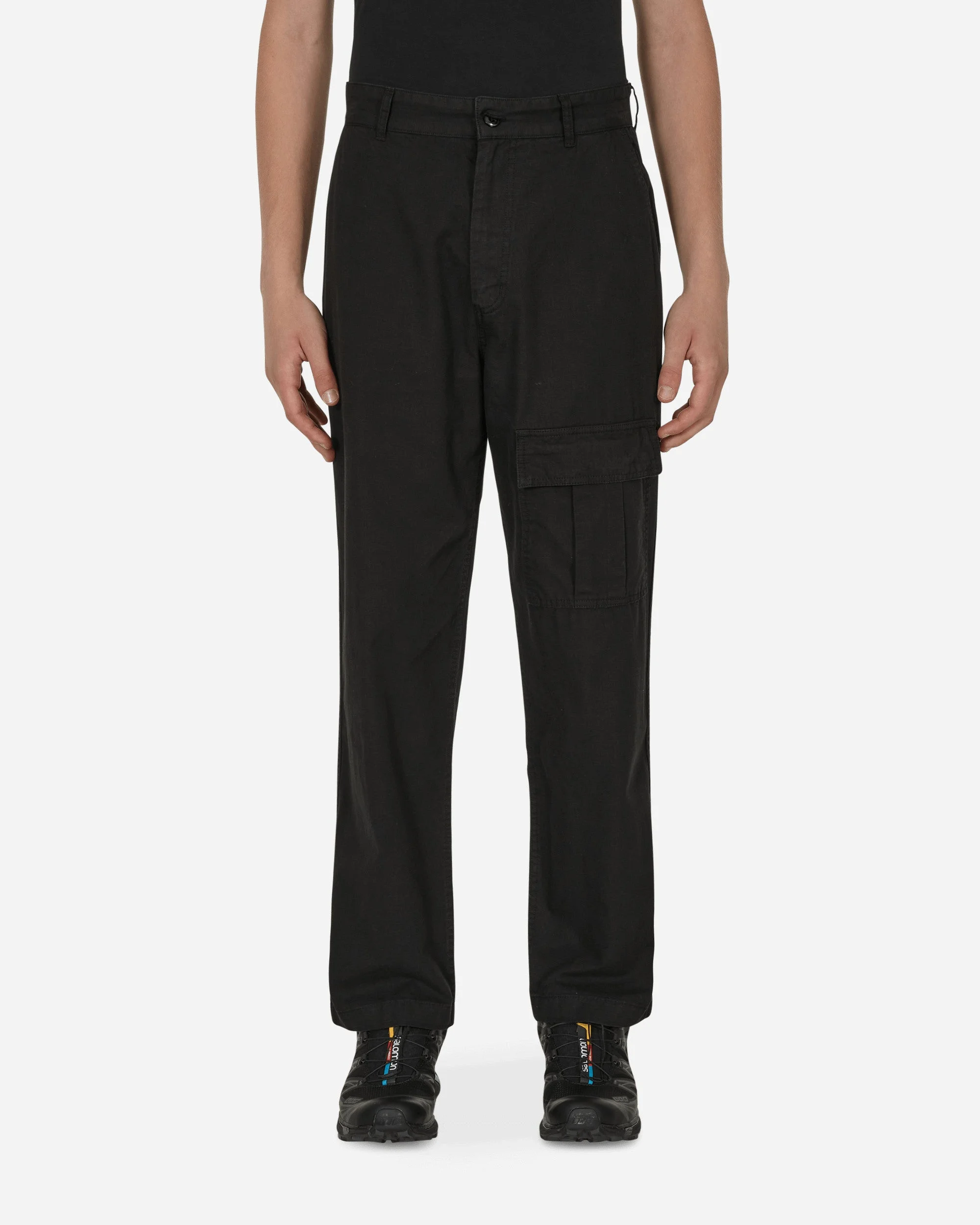 Embroidered Cargo Pants Black - 1