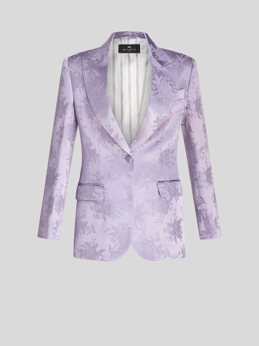 FLORAL JACQUARD JACKET - 1