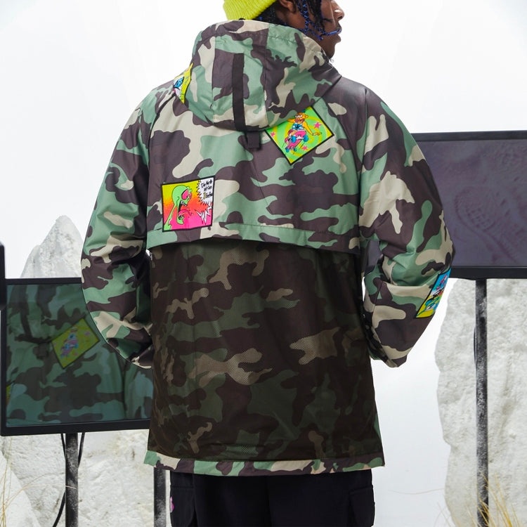 adidas originals x JEREMY SCOTT Crossover Casual hooded Camouflage Jacket Green H53375 - 5