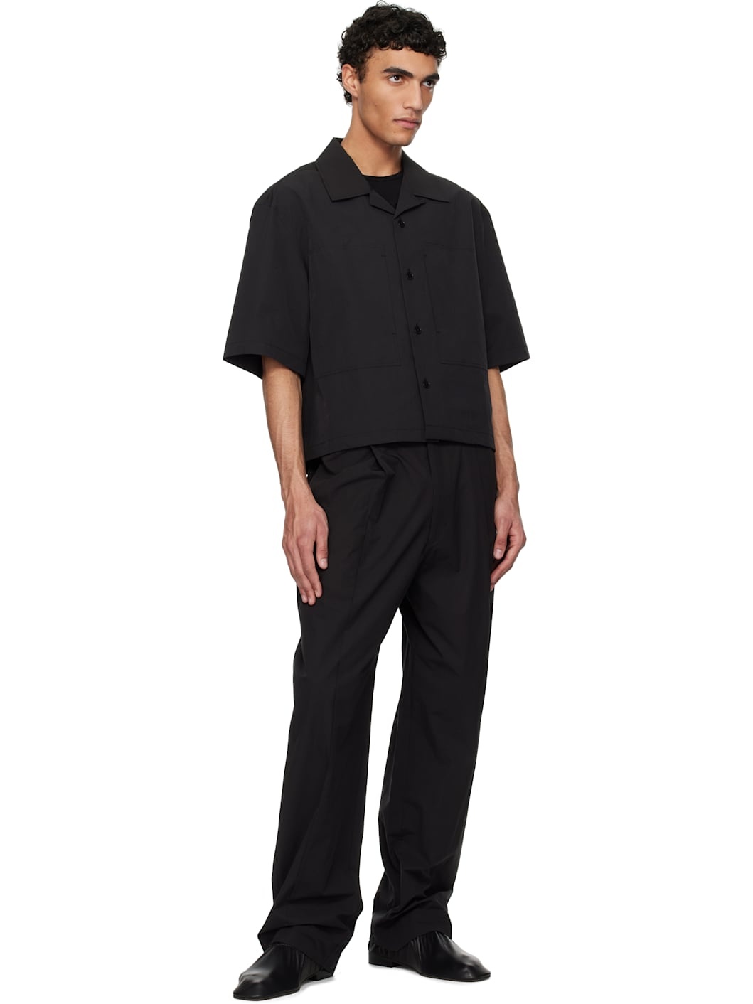 【AMOMENTO】25SS POCKET HALF SHIRTS BLACK AMOMENTO GLOBAL