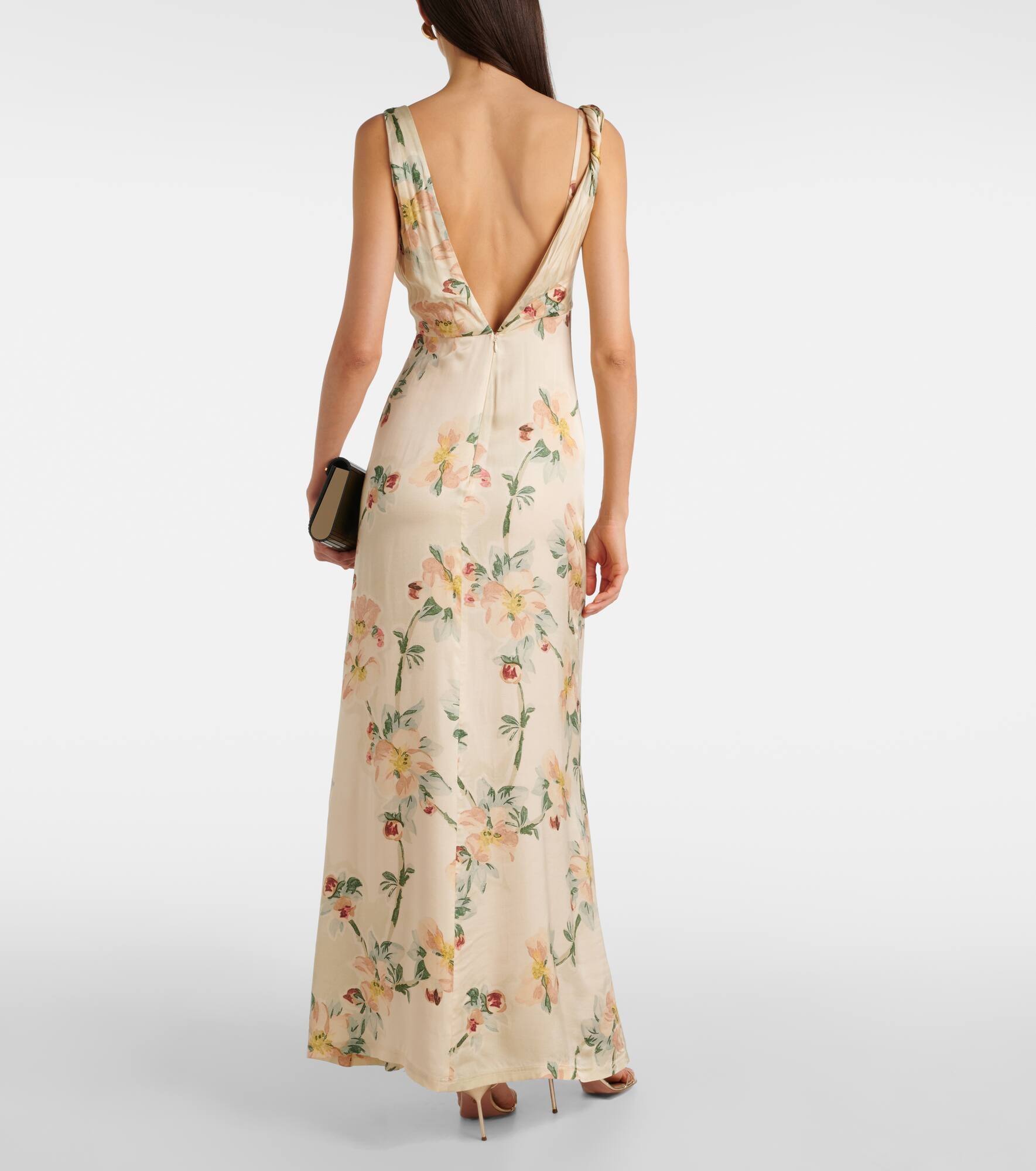 Floral draped maxi dress - 3