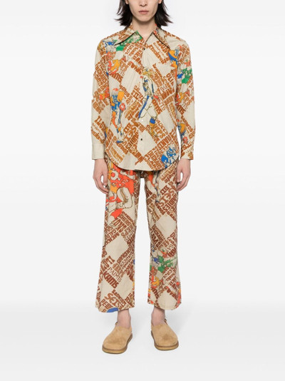 ERL printed cropped trousers outlook