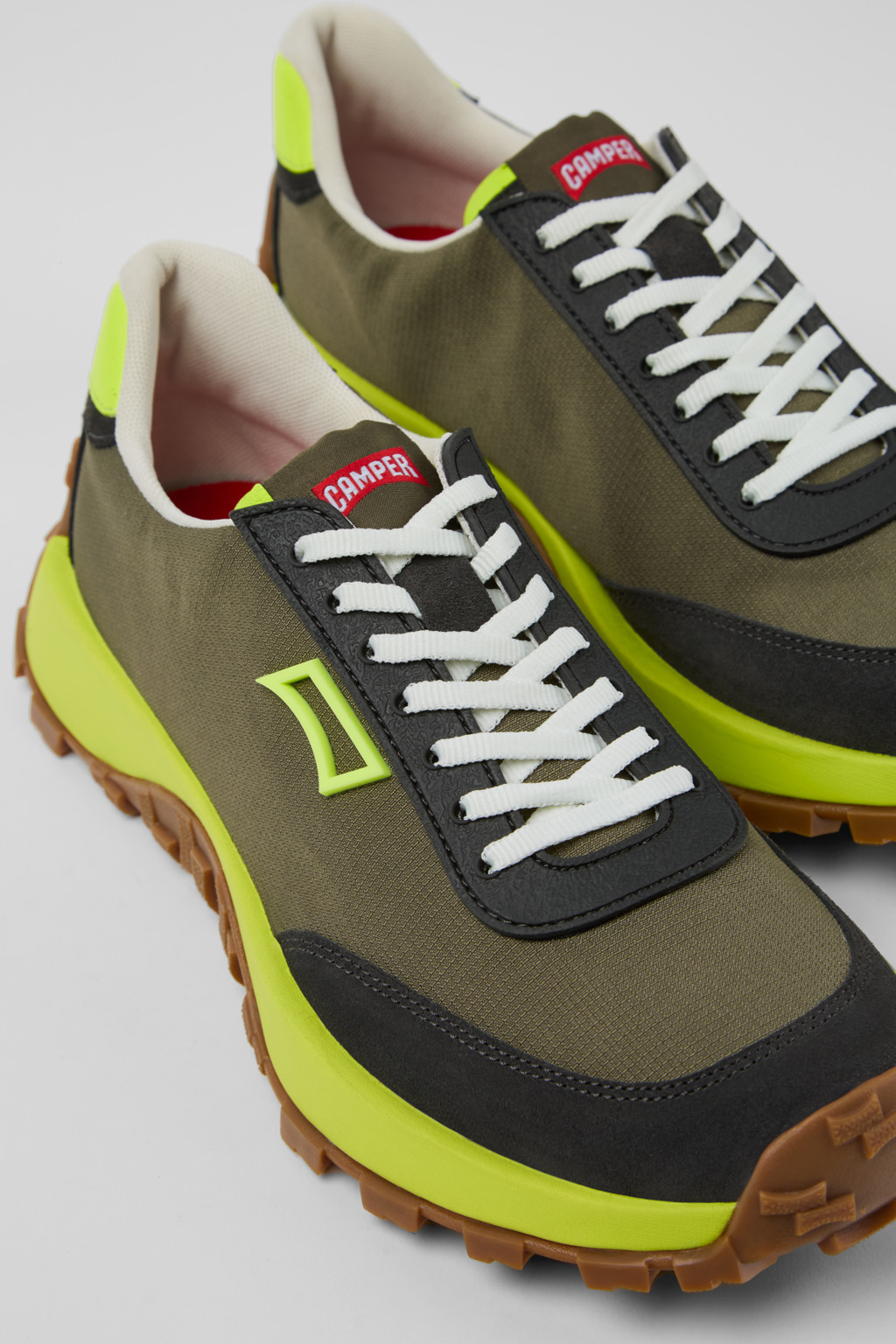 Multicolor Recycled PET and Nubuck Sneakers for Men. - 6