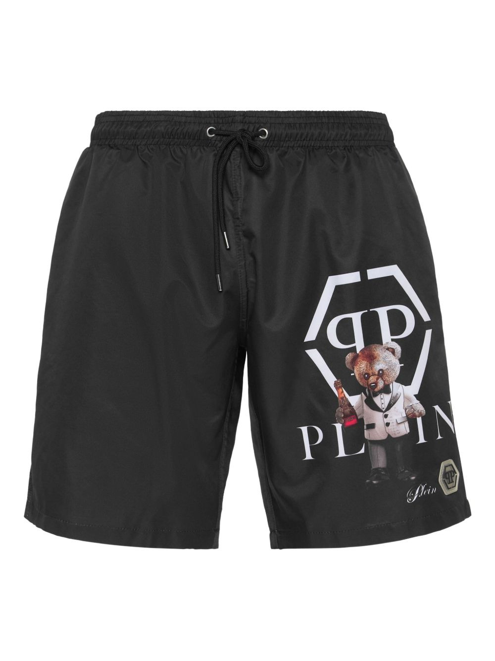 teddy-print swim shorts - 1
