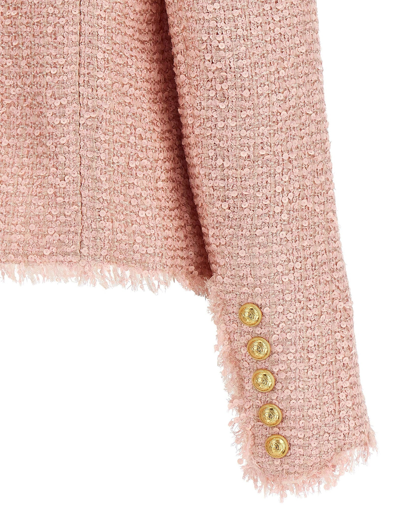 Balmain Women Sequin Tweed Blazer - 4