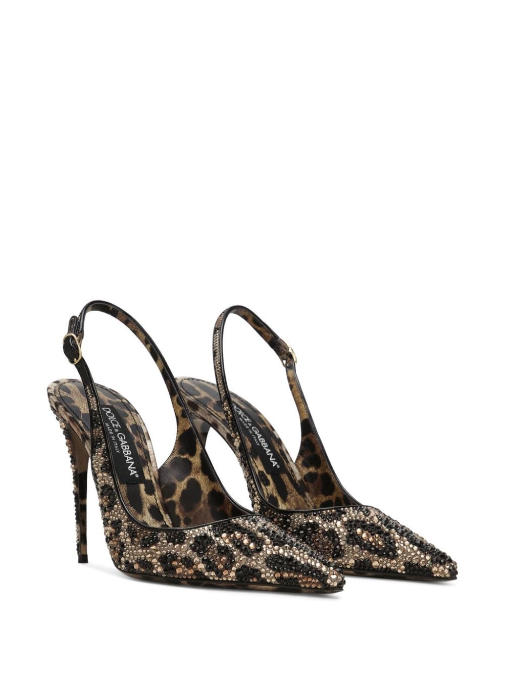 105mm leopard-print leather pumps - 2