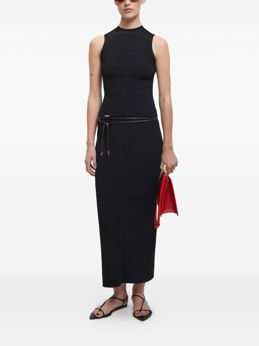 ribbed high-waisted skirt - 2
