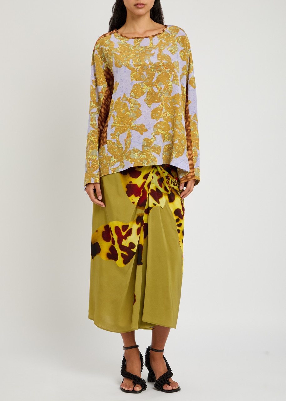 Dries Van Noten Caias Printed Silk-chiffon top - 4