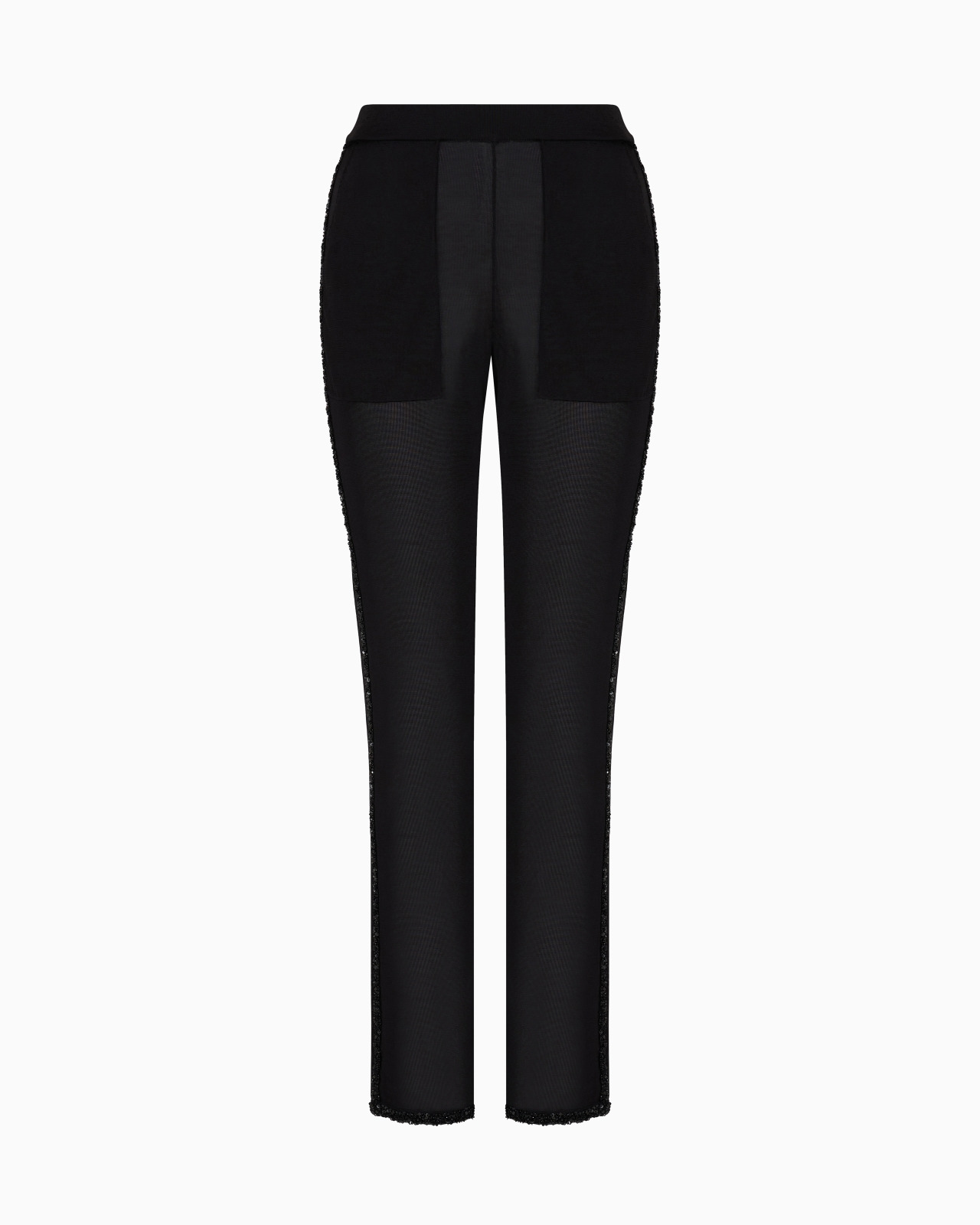 Viscose trousers with embroidery - 1