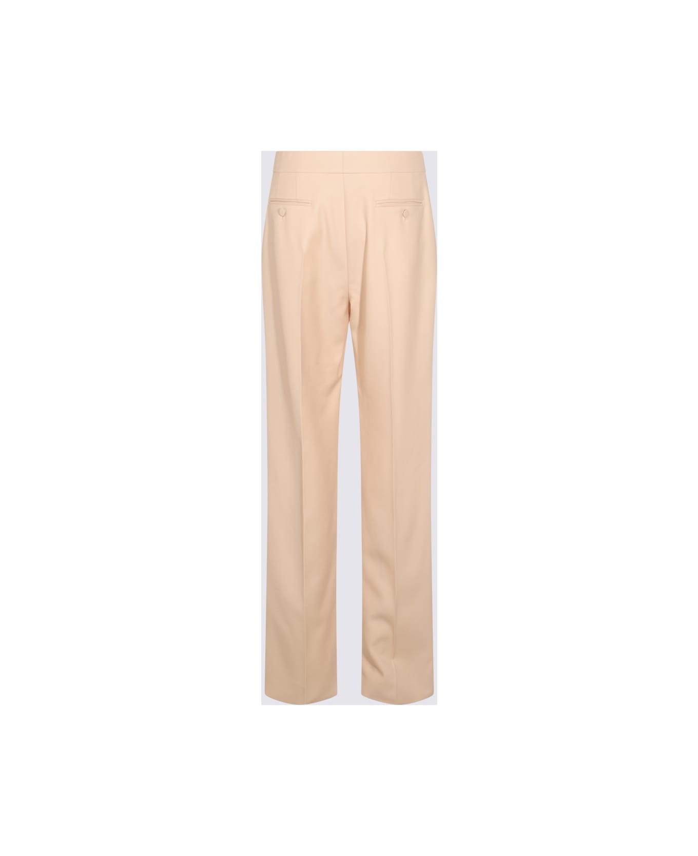 Beige Cotton Pants - 2