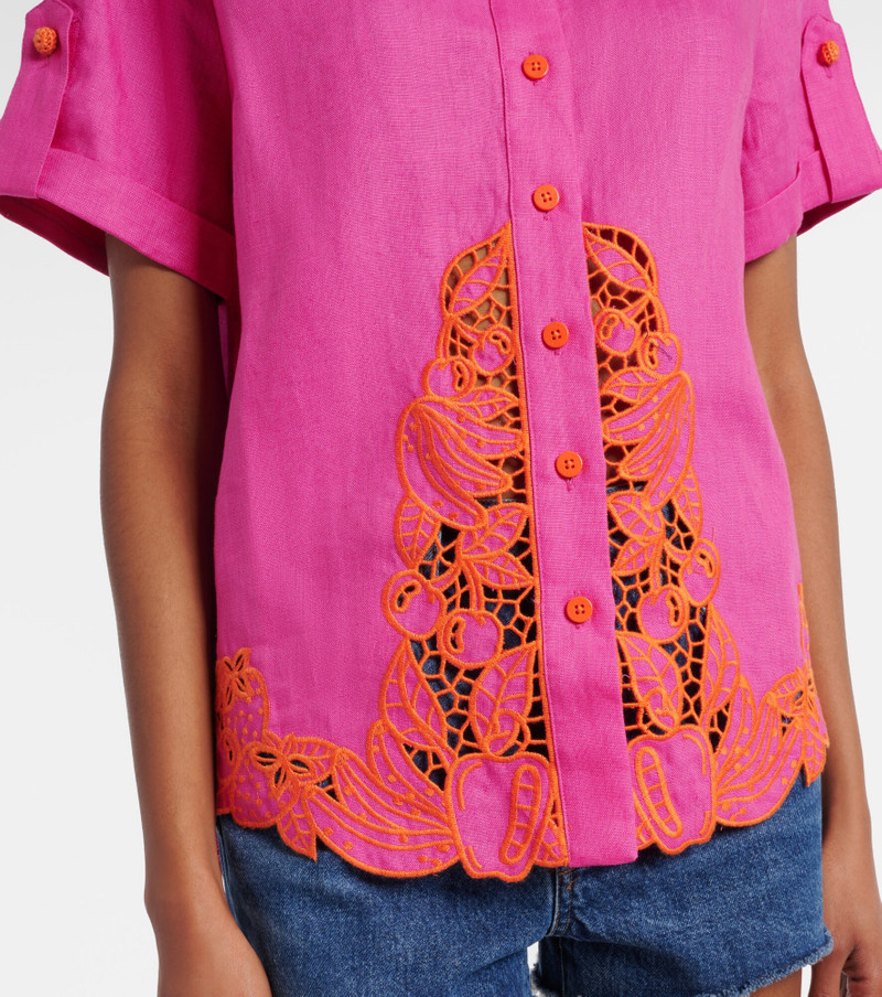 Broderie anglaise linen shirt 5