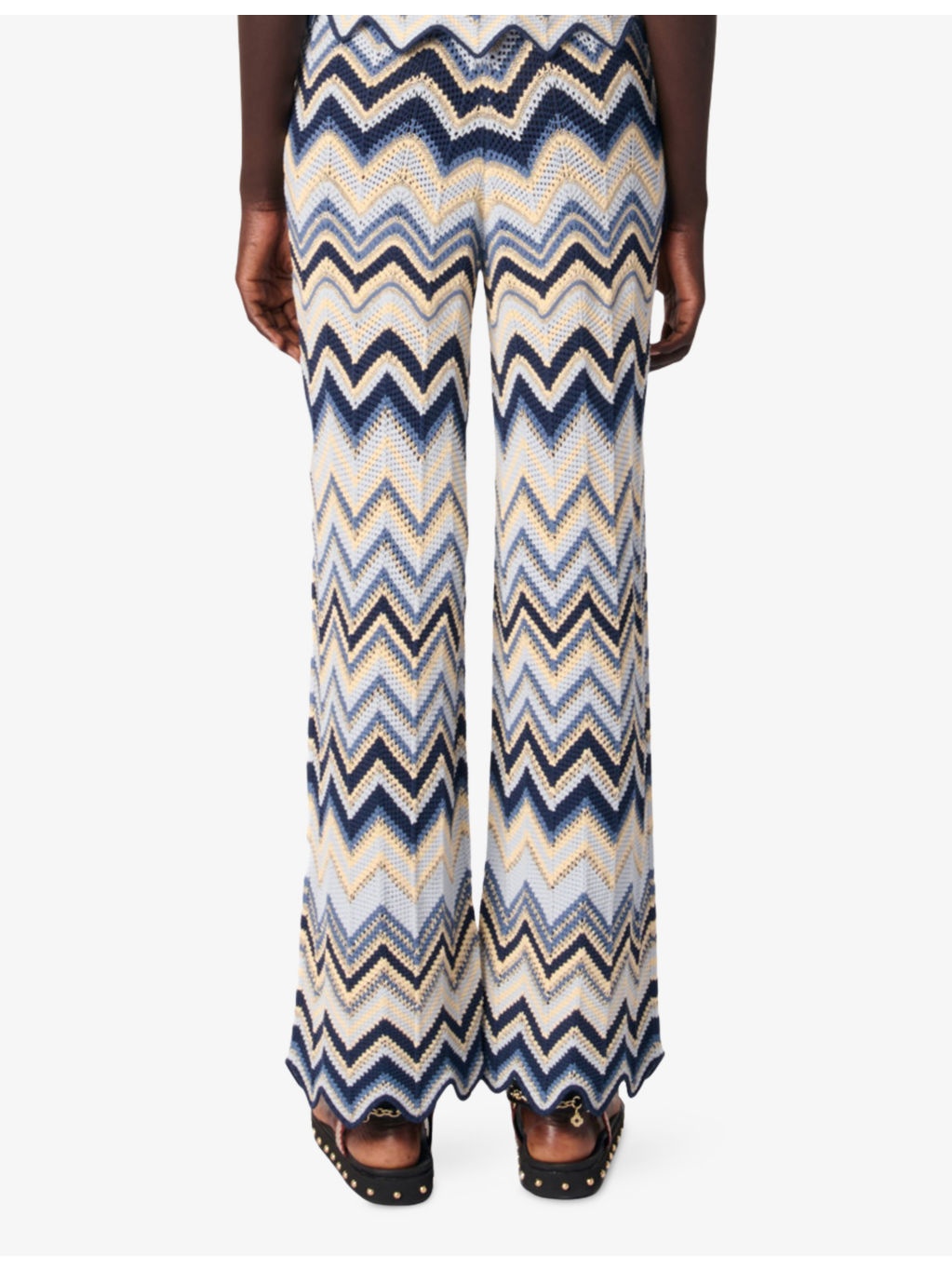 Zig-Zag Crochet Knitted Trousers - 4
