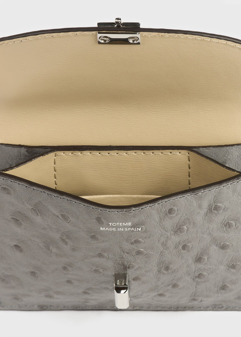 T-lock ostrich-embossed cardholder grey 6