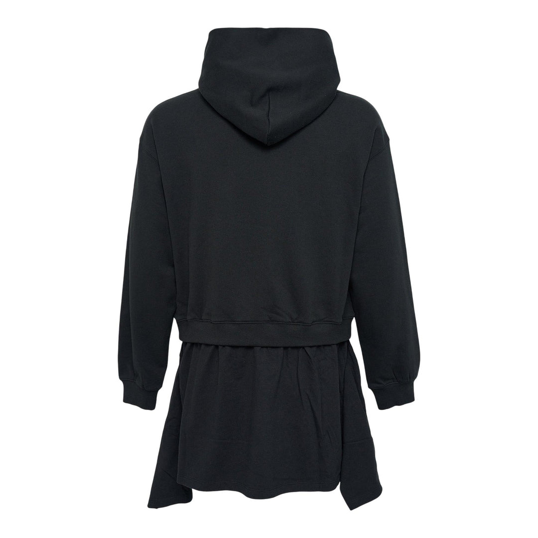 Black Womens Layered Hoodie Dress - 2