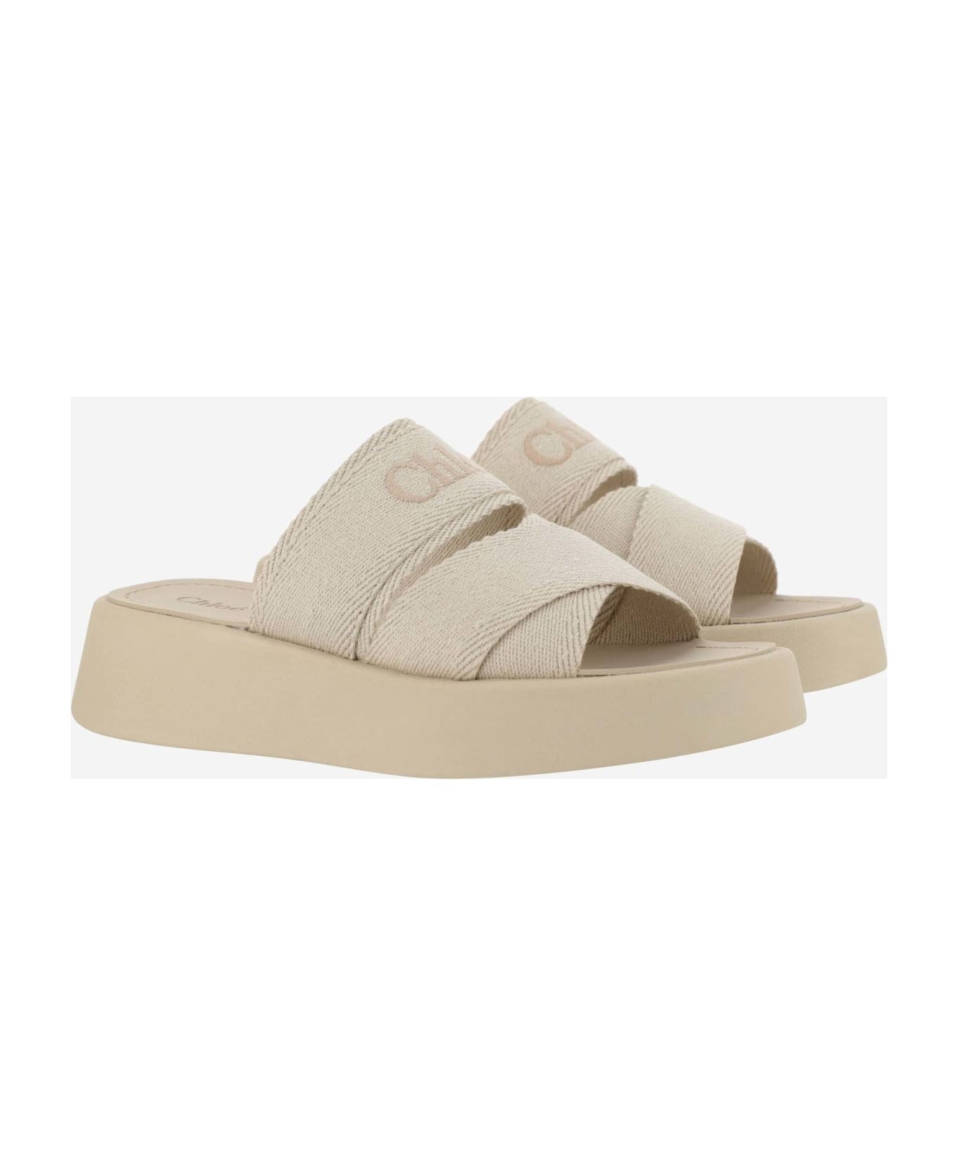 Canvas Sandals With Logo - 4