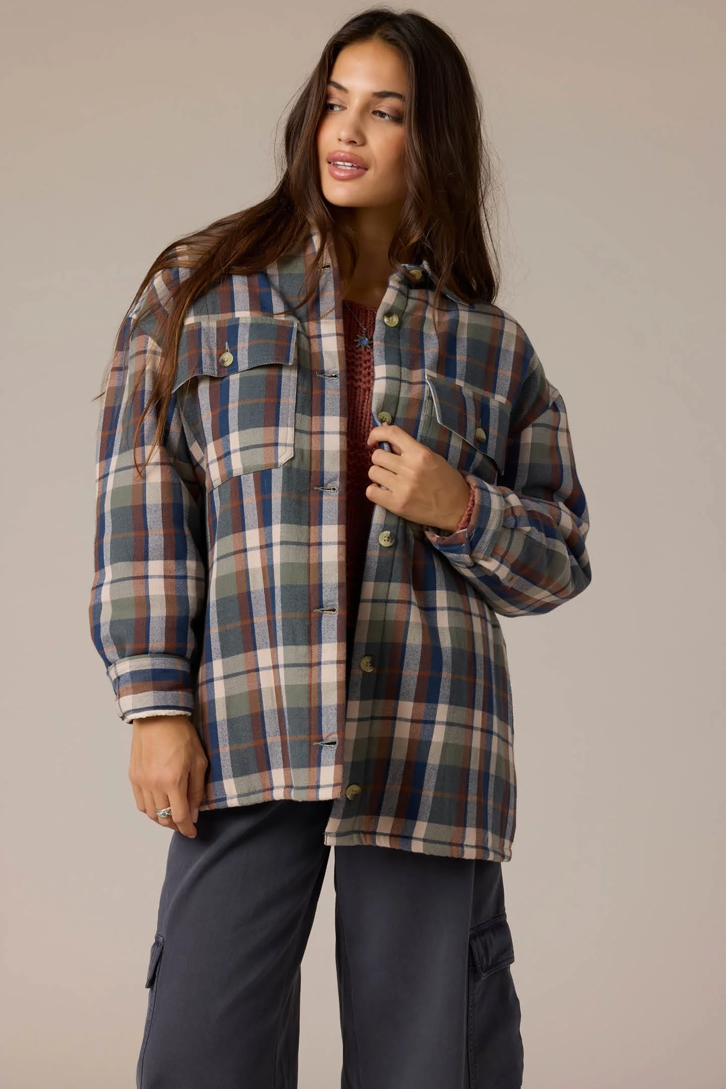 Chance High Pile Lined Flannel Jacket - 1