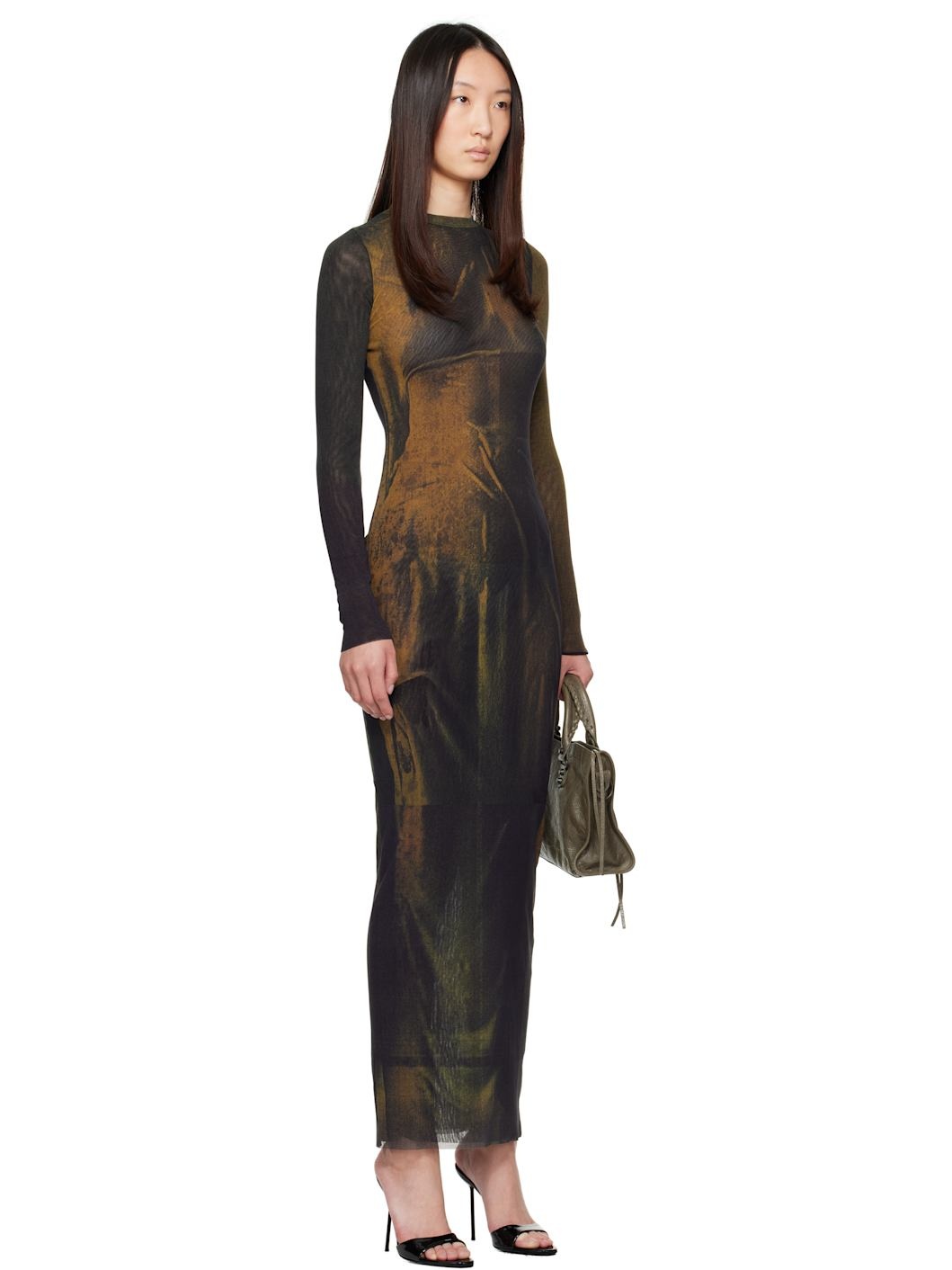 SSENSE Exclusive Green Printed Acid Water Maxi Dress - 2